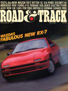 ROAD & TRACK 1985 NOV - RX-7, BITTER, GOLDSMITH 365